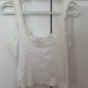 H&M Cream Lace-Trim Camisole